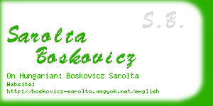 sarolta boskovicz business card